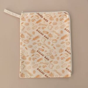L Side Zipper Access Beeswax Bread Bags for Bread
