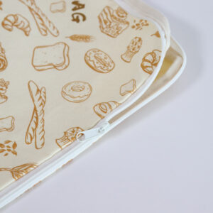 L Side Zipper Access Beeswax Bread Bags for Bread